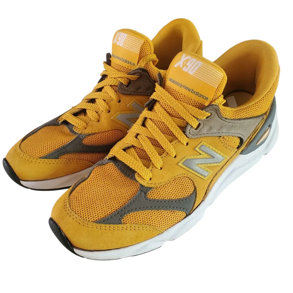 NEW BALANCE X-90 'Goldrush' Reconstructed Limited Edition Training Sneakers SZ 7